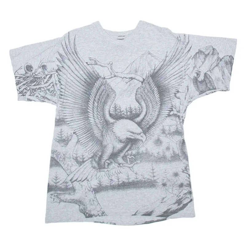 RAINBOW GRAPHICS Mens T-Shirt Grey L