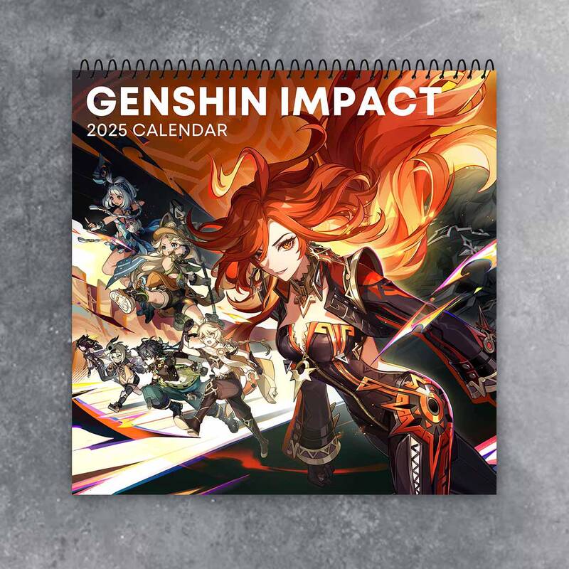 Genshin Impact Wall Calendar 2025 | Anime Caroon2025 Calendar | Anime Calendar | Gift For Christmas