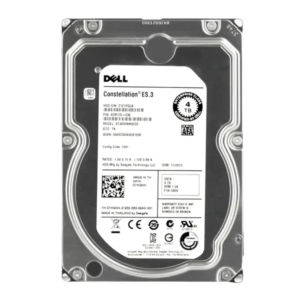 THGNN Dell 4TB 6Gb/s SATA 7200 3.5-inch 64MB Hard Drive
