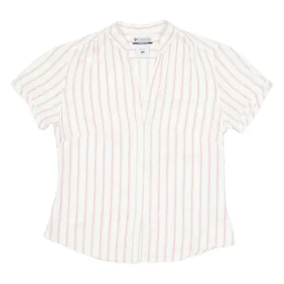 COLUMBIA Womens Shirt White Striped M