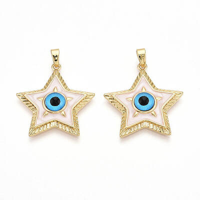 Brass Enamel Pendants