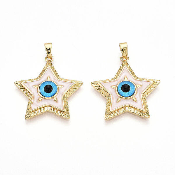 Brass Enamel Pendants