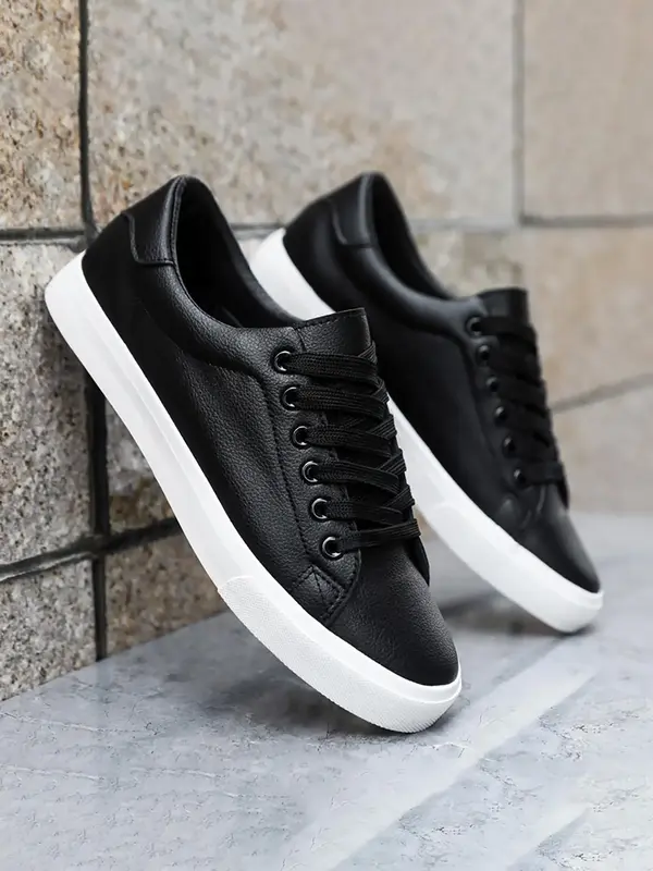 Men's Sporty Lace Up Low Top Sneakers, 2024 New Style Casual Comfortable Breathable Skate Shoes for Men, Fashionable Sneakers...