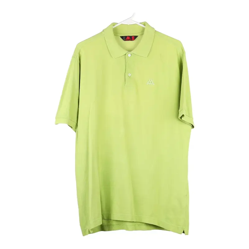 Kappa Polo Shirt - Large Green Cotton