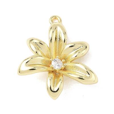 Brass Micro Pave Clear Cubic Zirconia Pendants