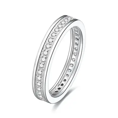Beneto Silver ring with zirconia AGG26 - Circuit: 50 mm