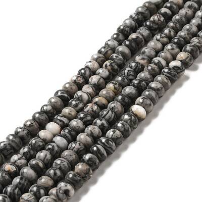 Natural Map Stone Beads Strands