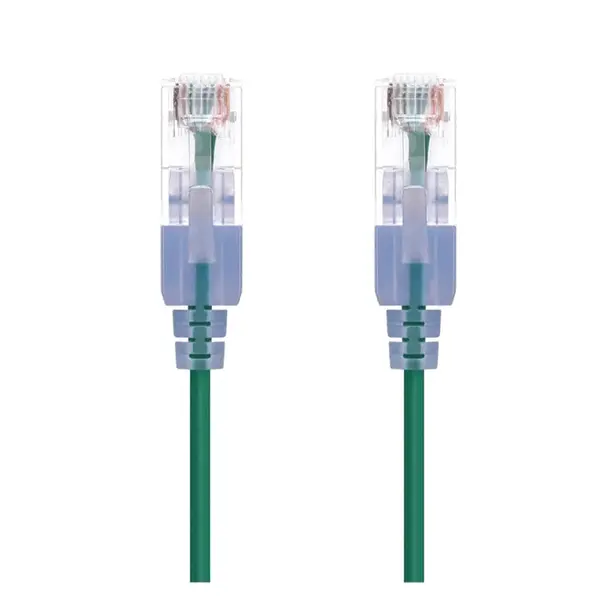 16335 Monoprice Cat6A Ethernet Patch Cable SlimRun Snagless RJ45 550MHz UTP Pure Bare Copper 10G 30AWG 10-Pack 14ft Green