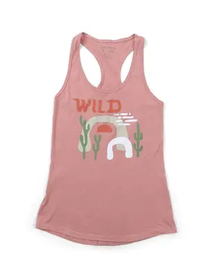 Wild Arches Women’s Racerback Tank | Rose | Size: S