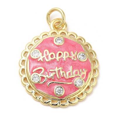 Brass Micro Pave Cubic Zirconia Pendants