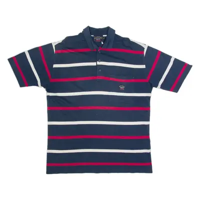 PAUL & SHARK YACHTING Mens Polo Shirt Blue Striped L