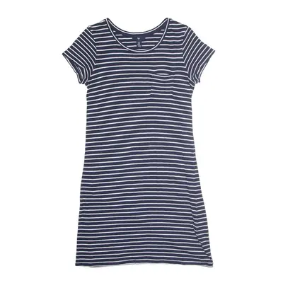 GAP T-Shirt Dress Blue Striped Short Sleeve Knee Length Womens UK 8