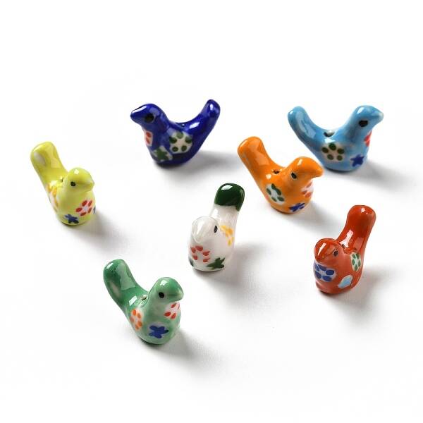 Handmade Printed Porcelain Beads