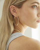 VENOCO 14K Gold/White Gold Plated Hoop Earrings for Women,Danity Silver Hoop Earrings & Gold Earrings With Graduated Curvatur...
