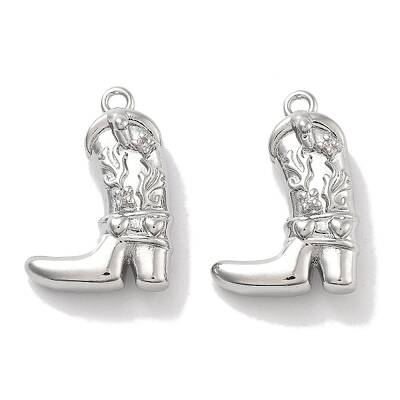 Brass Micro Pave Clear Cubic Zirconia Pendants