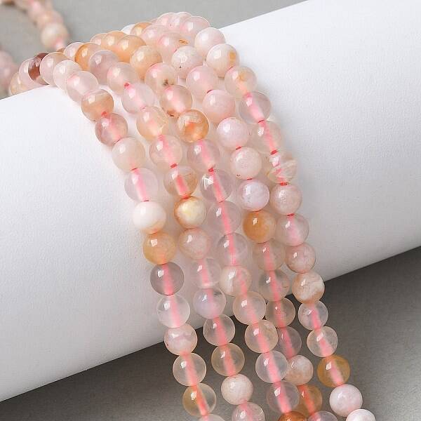 Natural Cherry Blossom Agate Beads Strands