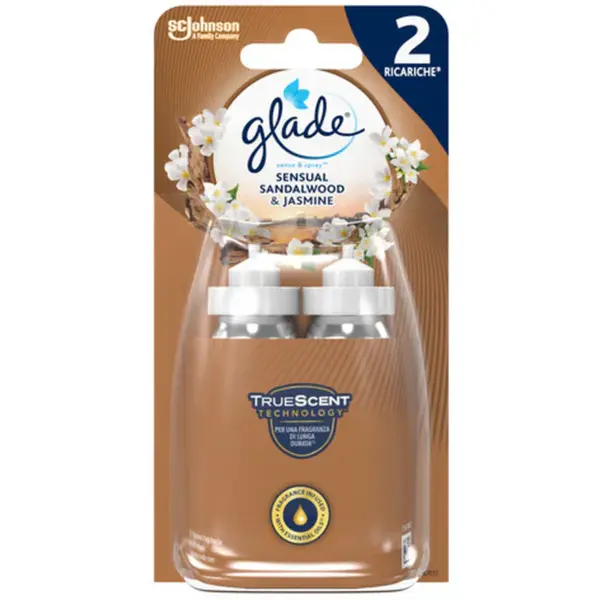 Glade Sense & Spray 2 Refills Bali Sandalwood & Jasmine 2 X 18 Ml