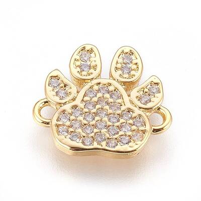 Brass Micro Pave Cubic Zirconia Links