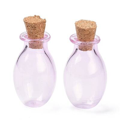 Oval Glass Cork Bottles Ornament