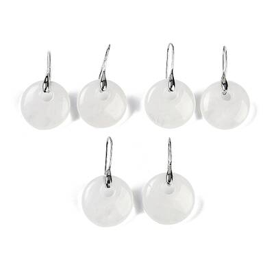 Natural Quartz Crystal Dangle Earrings