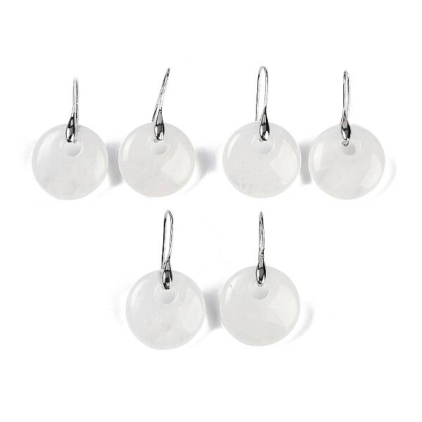 Natural Quartz Crystal Dangle Earrings
