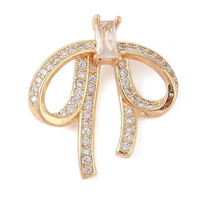 Brass Micro Pave Clear Cubic Zirconia Pendants