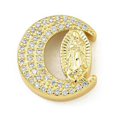 Rack Plating Brass Pave Cubic Zirconia Beads