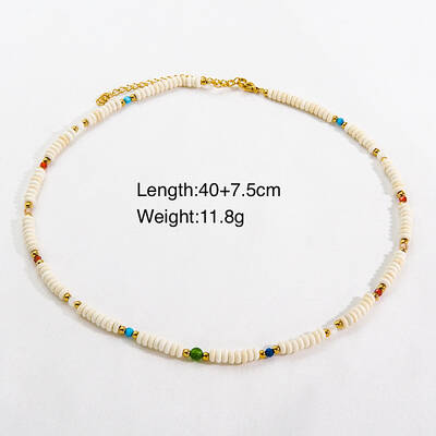 Handmade Natual Pearl & Natural Quartz & Shell Beaded Necklaces
