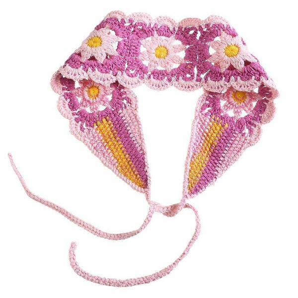 Sunflower Crochet Wool Elastic Headbands