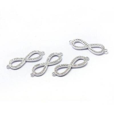 Rack Plating Brass Cubic Zirconia Links