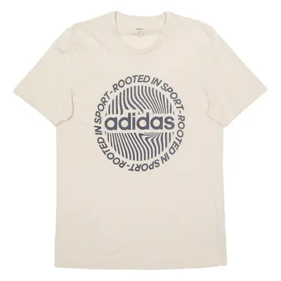 ADIDAS Mens T-Shirt Beige M