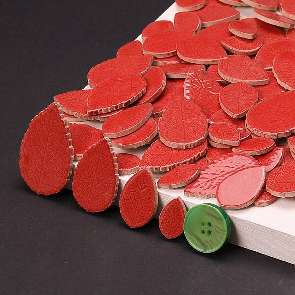 Leaf Shape Porcelain Mosaic Tiles
