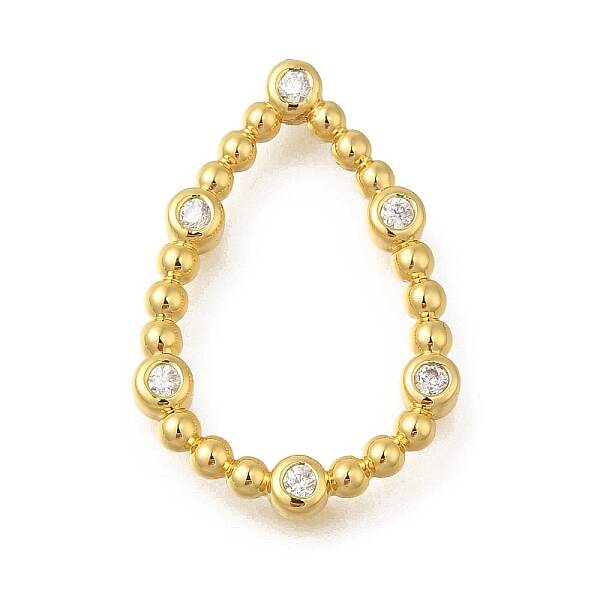 Rack Plating Brass Clear Cubic Zirconia Linking Rings