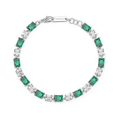 Brosway Fancy Life Silver Bracelet with Green Cubic Zirconia FLG16
