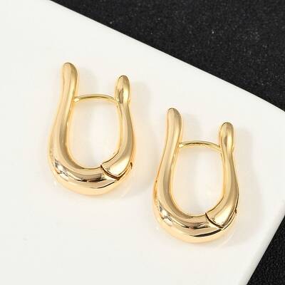 Brass Hoop Earrings