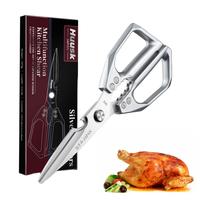 HUUSK Kitchen Scissors - Stainless Steel, Heavy Duty, Dishwasher Safe, Sharp Meat & Poultry Shears for Chicken, Bones, and Tu...