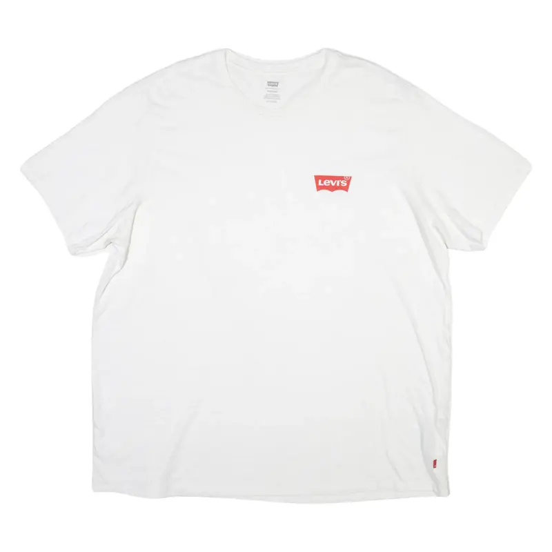 LEVI'S Mens T-Shirt White Crew Neck 2XL