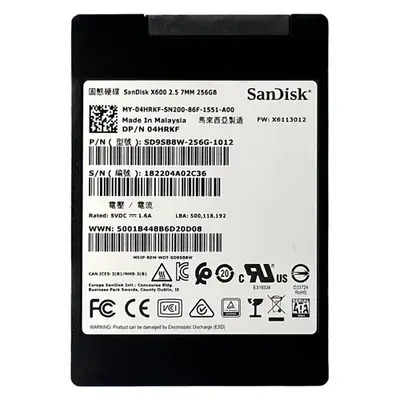 Dell 04HRKF | 256GB SATA 6Gb/s 2.5-Inch Solid State Drive