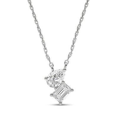 Entwined Destinies Lab Diamond Necklace | 14K White Gold 1 ct. tw.