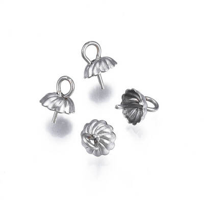 Non-Tarnish 304 Stainless Steel Cup Peg Bails Pendants