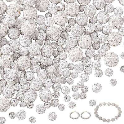 5 Styles Rhinsestone Clay Pave Beads