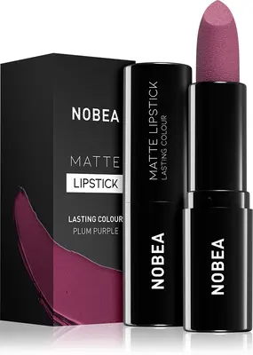 NOBEA Day-to-Day Matte mattifying lipstick color Plum purple #M15 3 g
