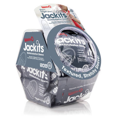 Jackits Mansturbation Sleeve - 24 Count Candy Bowl - Clear
