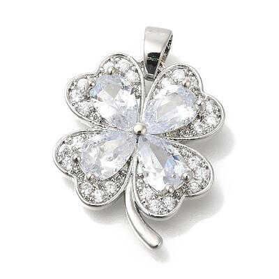 Brass Micro Pave Cubic Zirconia Pendants