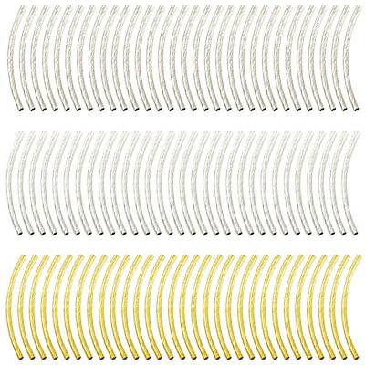 90Pcs 3 Colors Brass Tube Beads