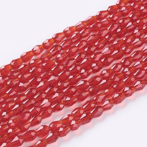 Faceted Glass Beads Strands