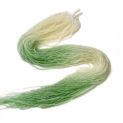 Transparent Gradient Color Glass Beads Strands