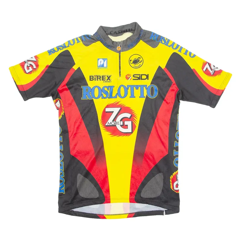 CASTELLI Cycling Mens Jersey Yellow 1/4 Zip XL