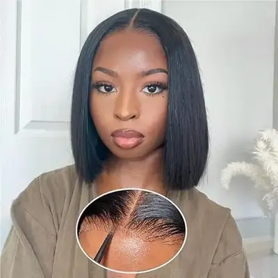 ShowReal Four Colorful Bob 13x4 Full Lace Frontal Straight Bob Wigs On Sale Clearance HD Transparent Lace Front Straight Bob ...
