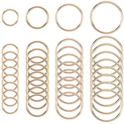 40Pcs 4 Styles Zinc Alloy Linking Rings